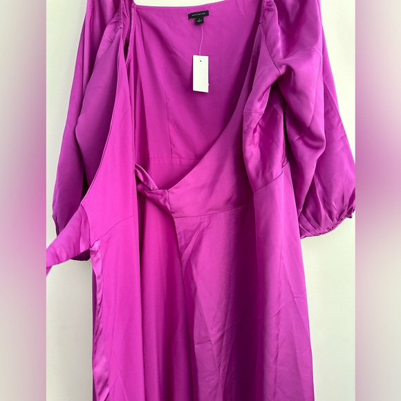 Magenta Ann Taylor silky dress - Picture 2 of 4